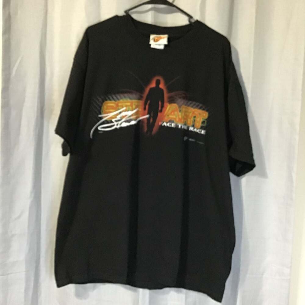 Vintage Winner's Circle Tony Stewart Face The Race NASCAR T-Shirt Size XL Black